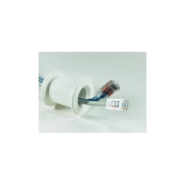3/4" ID Wall Eye Cable Pass Through Wall/Ceiling Tile Port - This Product Makes a Dressed Hole Through a Barrier with a Thickness ranging from 1/2" - 3/4" in Thickness.