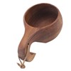 Wooden Coffee Cup with Handle Comfortable Grip Rustic Decorative Milk