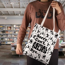 JNIAP Funny Aerial Silk Gift Sorry Can't Aerial Silk Bye Tote Bag Silks Performer Gift (Aerial Silk Bye Tote Bag)