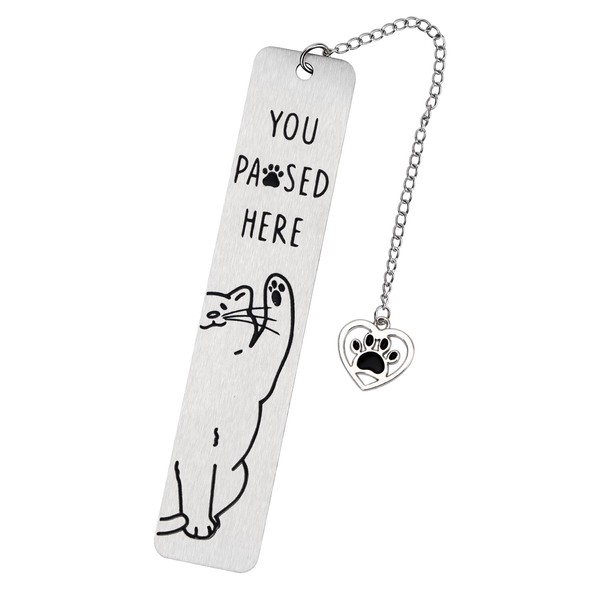 Cute Cat Bookmark, Zinc Alloy Kitten Paw Print Bookmarks Reading