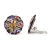 Idin Jewellery - Vibrant Splashed Coconut Shell Button Clip On