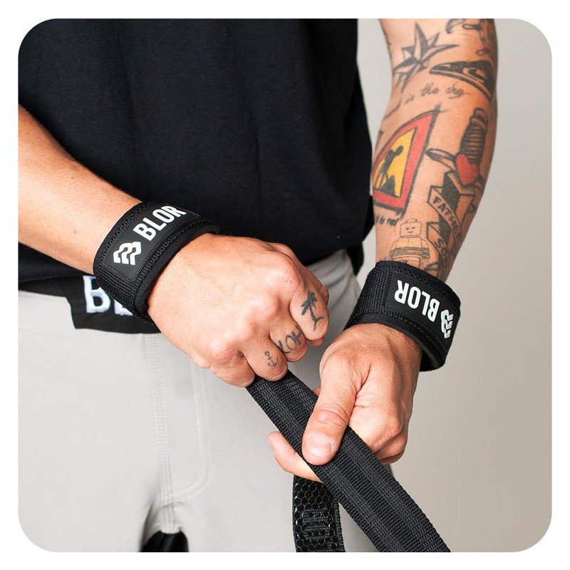 Blor Weight Lifting Straps - Ideal for Powerlifting, BodyBuilding, Deadlifts,