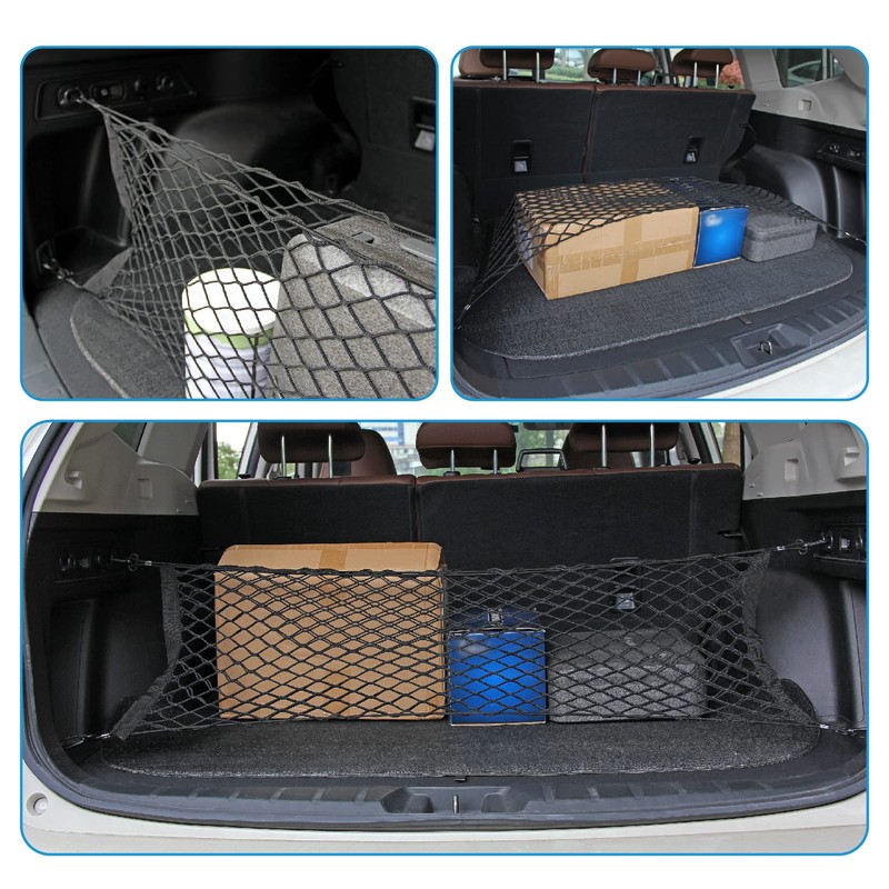 DOCAS Pack of 2 Car Boot Luggage Net, 45 x
