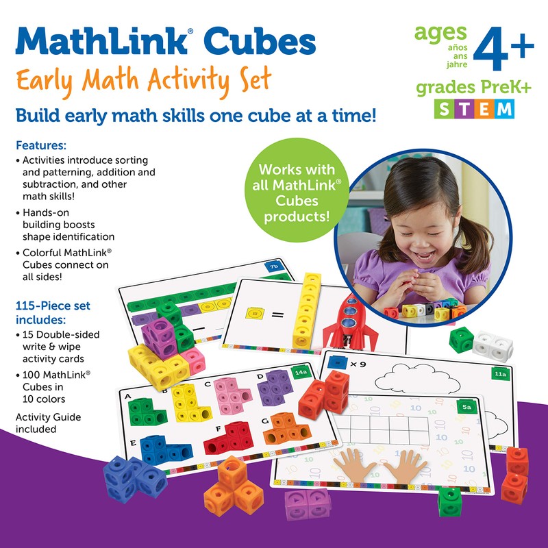 Learning Resources MathLink Cubes Early Math Activity Set - 115