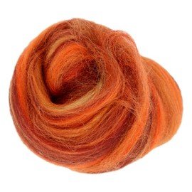 mjolda Felt Wool 20 g Merino Wool / Fairy Tale Wool for Dry Felting and Wet Felting (Earth Colour)