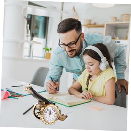 Levemolo Vintage Desk Alarm Clock Precise Mechanism Retro Design Graduation for Students Stylish Bedside Clock for Home and Office Decor