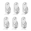 6Pcs Oval Wardrobe Rail Brackets – 3 Hole Zinc Alloy