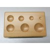 WOOD DAPPING BLOCK WOODEN METAL FORMING ROUND SHAPE JEWELRY SHAPING