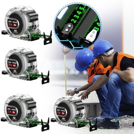 Fluorescent Steel Tape Measure, 10m Transparent Steel Precision Measuring Tape, Tape Measure, Easy To Read,Stainless Steel Retractable Tape Measure, Self-Lock Measuring Tape Measure