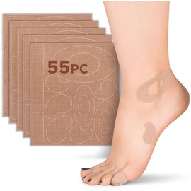 HALUTO Foot Cushion - Moleskin Plaster Set of 55 - Anti - Blisters Plasters - Heels and Toe Pads - Plaster Feet - Pressure Protection Plasters - Protection for Friction and Hallux - Pressure
