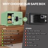 1.0 Cubic Feet Safe Box, Small Safe W/Fireproof Bag, Removable
