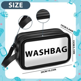 Kosmetiktasche Transparent Kulturbeutel Große Tragbare Kulturtasche PVC Waschtasche Wasserdicht Makeup BagMakeUpTasche Reiß Waschtasche Mit Griff Reise
