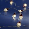 Lumineo 20 Micro-LED Warm White Santa Lights on Silver Wire,