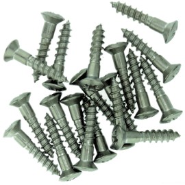 No.8 x 1.58 (4.0mm x 40mm) Pozi Raised Countersunk Wood Screw - Stainless Steel (A2) (Pack of 20)