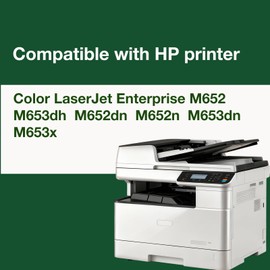 lenvalora 656X Black Toner Cartridge High Yield Replacement for HP 656X 656A CF460X Work with HP Color Enterprise M652dn M652n M653dh M653dn M653x Printer