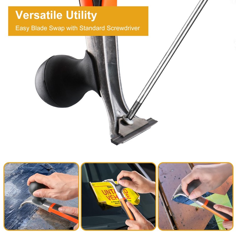 Heavy-Duty Carbide Scraper Tool, 2.5" Blade for Removing Paint, Adhesive,