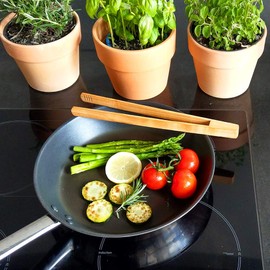 Hofmeister Holzwaren Wooden Tongs, Cherry Tree Wood Glued