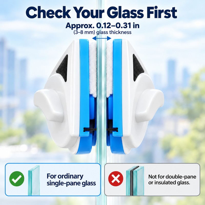 2026 Powerful Magnetic Window Cleaner Dual Sided High Efficiency Glass