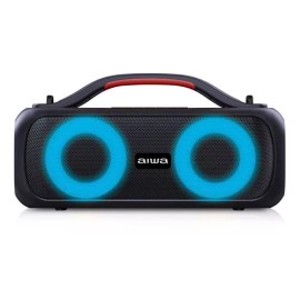Aiwa Parlante Aiwa Aws200bt Bluetooth 30 W Radiofm Luz Rgb 4 Hrs Color Negro