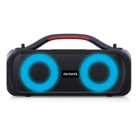 Aiwa Parlante Aiwa Aws200bt Bluetooth 30 W Radiofm Luz Rgb 4 Hrs Color Negro