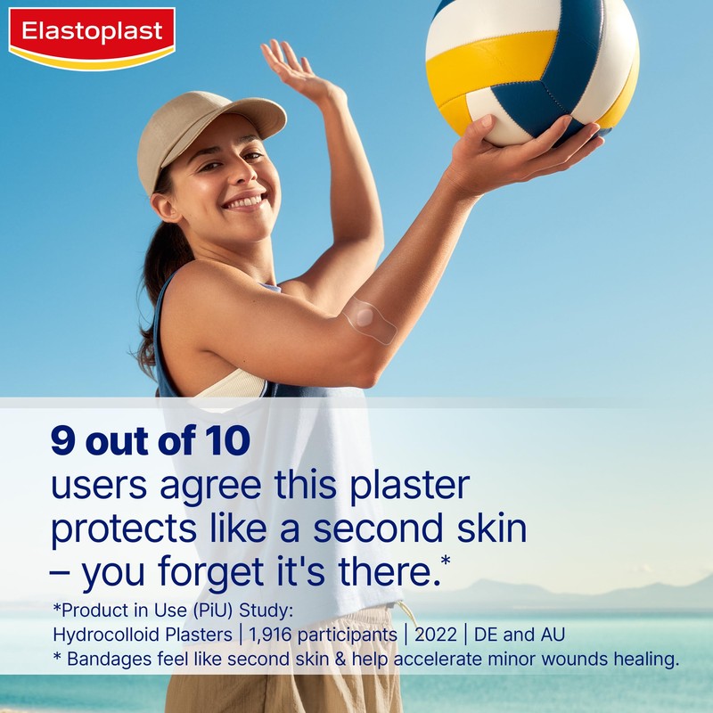 Elastoplast Second Skin Protection Hydrocolloid Patches, Ultra Thin and Flexible