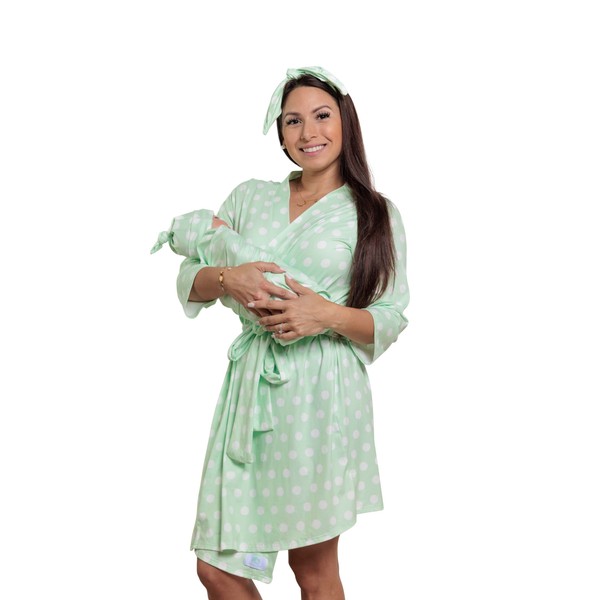 MOMMY O CLOCK Mommy Robe for Maternity and Baby Swaddle