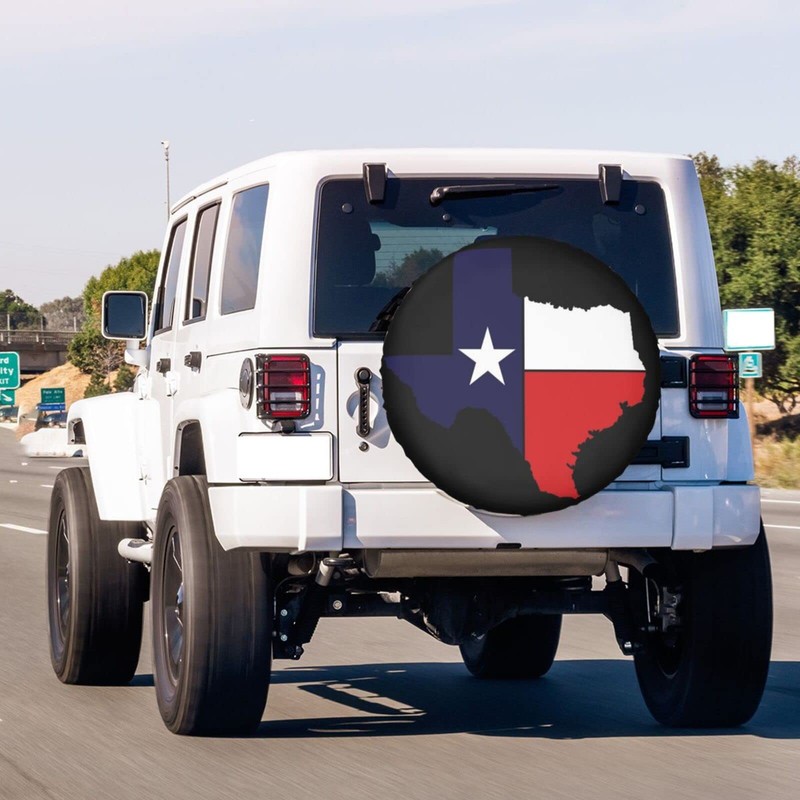 Foruidea Texas Flag Spare Tire Cover Dust-Proof Wheel Tire Cover