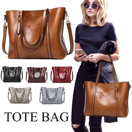 OGCPWYQZ Women's Tote Bag, Shoulder Bag, Shoulder Bag, Large Capacity, Leisure Business Bag, Cute, Commuting to Work or School, Elegant, Stylish, 2-way, 6 Colors, Black, F