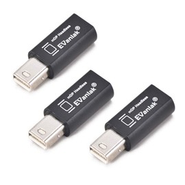 EVanlak Mini DisplayPort Headless Ghost Display Emulator PC 4K DP Dummy Plug (Compatible with Headless 1080-3840x2160@17hz)