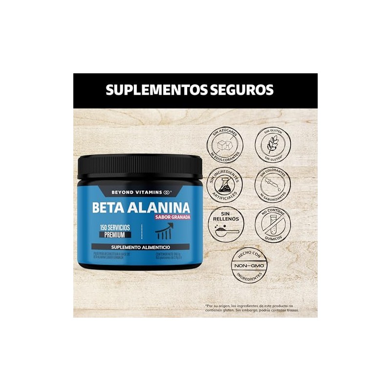 Beyond Vitamins Beta Alanina Premium en Polvo Pre EntrenoPre Workout