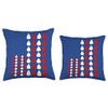 Guitar Picks American Flag Throw Pillow