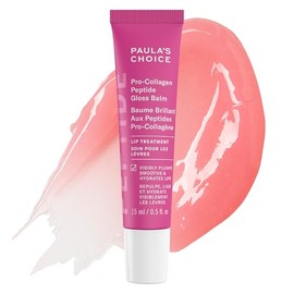 Paula's Choice Pro-Collagen Peptide Gloss Lip Balm, hidrata y suaviza los labios, acabado transparente y brillante para labios más llenos, tinte trans