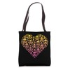 Colorful Cute Hearts Shape Silhouette Lover - Skull Tote Bag
