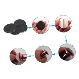 FOMIYES 60pcs Pedicure Dead Skin Scrubber Portable Nail File Remover Sandpaper Disk Foot File Fingernail Salon Tools Electric Foot Nail Sanding Bands Manicure Nail File Refills Feet Pad