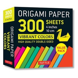 Origami Paper 300 sheets Vibrant Colors 4" (10 cm): Tuttle Origami Paper: Double-Sided Origami Sheets Printed with 12 Different Designs