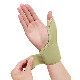 LOPER NEW Thumbel, Wrist, Thumb Supporter, Base of Wrist, Fixed Wrist, Metal Plate, CM Joints, Left Hand, Right Hand, Beige, (L) Unisex, Sports, Housework, Childcare, Computer/Smartphone Operation