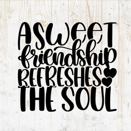 Friendship Quote Decals Sticker - Vinyl Decal for Wall Bottle Phone Car Home Bike Laptop Silhouette -Funny Quotes for Friends DWSV4504