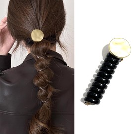 Natunofu Hair Rubber Wire Pony Fashionable Adult Coil Up Cute Accessory Hair Ornaments Stylish Korean Hair Accessory Coil Up Coil Pony Stylish Ornaments Non-marking Hair Elastic Pony Tail Accessories