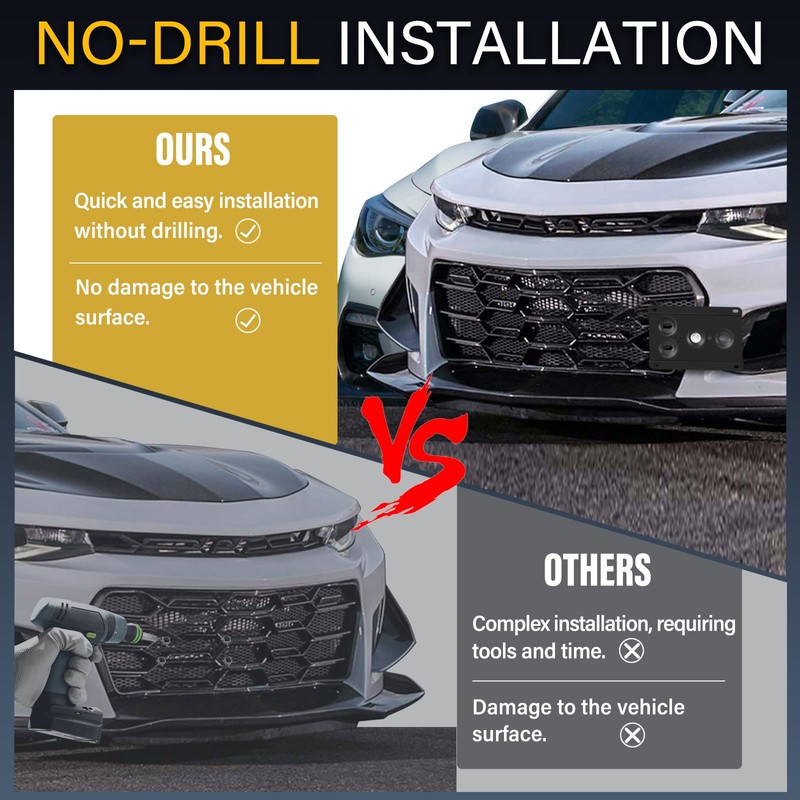 Anti-Theft License Plate Holder Compatible with Chevy Bolt 2016-2022 Chevy