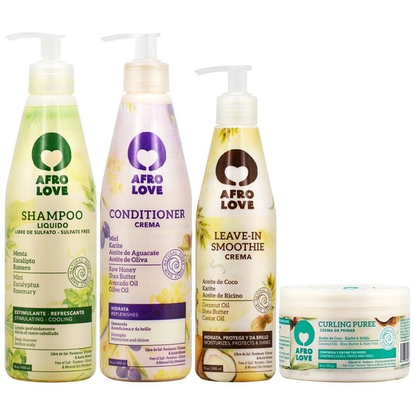 Afro Love Shampoo + Conditioner 16oz + Leave-in 10oz +