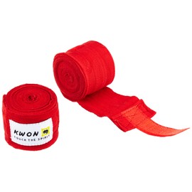 Kwon Boxing Bandages Elastic 2 5M In 5 Colors, Color: Red