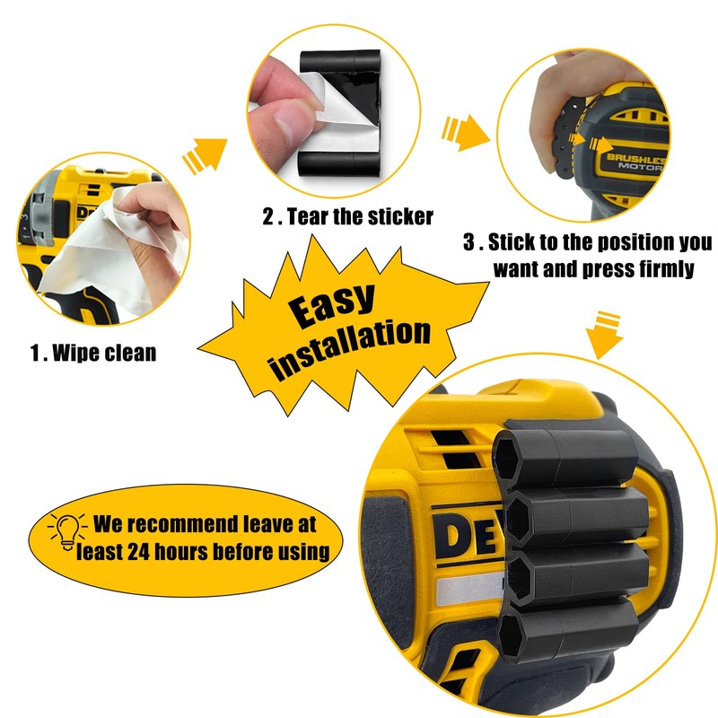 2 Pack Upgraded Magnetic Bits Holster Attach to Drill,Universal Fit