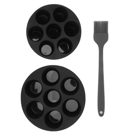TYTOGE Freidora de silicona para magdalenas, 7 huecos, antiadherente, molde para cupcakes, freidora, molde para hornear, utensilio de cocina para accesorios Air Fryer