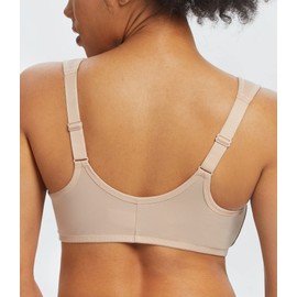 Exclare Front Closure Bra for Women Plus Size Full Coverage Underwire Unpadded Lace Comfortable Brassiere(Beige, 38DD)