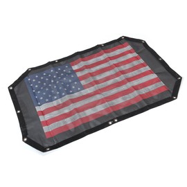 JeCar Sunshade Front Mesh Sun Shade Cover Bikini Top for Jeep Wrangler JK JKU 2007-2017 2-Door 4-Door X Sport Sahara Rubicon Sport, American Flag