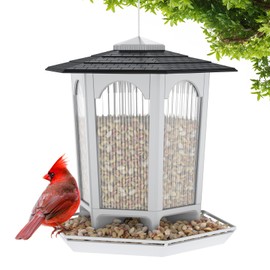 MrCrafts Nature Bird Feeders for Outdoors Hanging - Attract Wild Birds & Cardinals, Elegant Minimalist Design