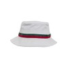 Flexfit Fischerhut Stripe Bucket Hat, white/firered/green, one size, 5003S