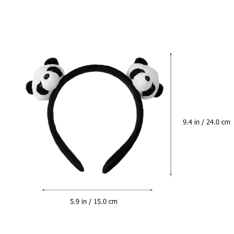 4Pcs Adorable Panda Diadema Pinza para El Cabello Atractivos Accesorios