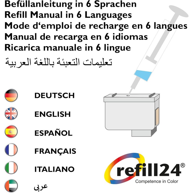 refill24 Compatible Canon PG-575 CL-576 PG-575 CL-576 XL Black and