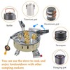 9500W Portable Windproof Camping Stove, Backpacking Camp Stove with Two